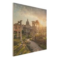 Bilderwelten Holzbild Forum Romanum bei Sonnenaufgang