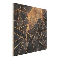 Bilderwelten Holzbild Onyx mit Gold