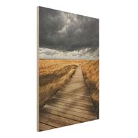 Bilderwelten Holzbild Natur & Landschaft - Hochformat 3:4 Weg in den DÃ¼nen