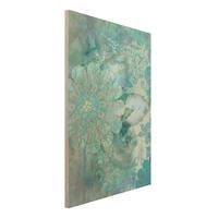 Bilderwelten Holzbild Blumen - Hochformat 2:3 Winterblumen