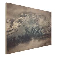 Bilderwelten Holzbild Natur & Landschaft - Querformat 3:2 Berge von Tibet