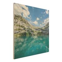 Bilderwelten Holzbild Traumhafter Bergsee