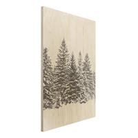 Bilderwelten Holzbild Dunkle Winterlandschaft
