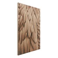 Bilderwelten Holzbild Federn in Rosegold