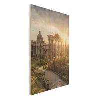 Bilderwelten Holzbild Forum Romanum bei Sonnenaufgang
