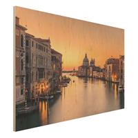 Bilderwelten Holzbild Architektur & Skyline - Querformat 3:2 Goldenes Venedig