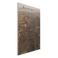 Bilderwelten Holzbild Natur & Landschaft - Hochformat 2:3 HeiÃŸluftballons Ã¼ber Anatolien