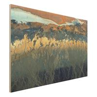 Bilderwelten Holzbild Natur & Landschaft - Querformat 3:2 Kalifornien aus der Luft