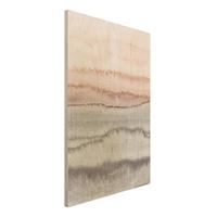 Bilderwelten Holzbild Spiel der Farben Meeresrauschen im Nebel