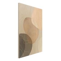 Bilderwelten Holzbild Verspielte Impressionen in Beige