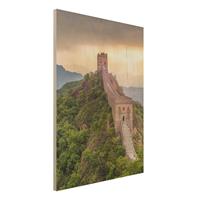 Bilderwelten Holzbild Die unendliche Mauer von China