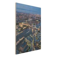 Bilderwelten Holzbild Nachts in London