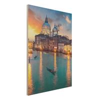 Bilderwelten Holzbild Sunset in Venice
