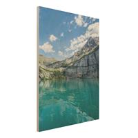 Bilderwelten Holzbild Traumhafter Bergsee