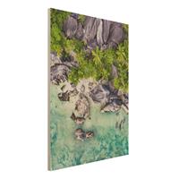 Bilderwelten Holzbild Versteckter Strand