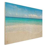 Bilderwelten Holzbild Blaue Welle