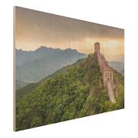 Bilderwelten Holzbild Die unendliche Mauer von China