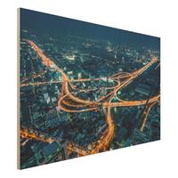 Bilderwelten Holzbild Eine Nacht in Bangkok