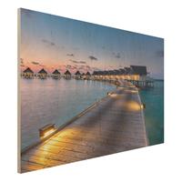 Bilderwelten Holzbild Sonnenuntergang im Paradies