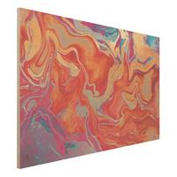 Bilderwelten Holzbild Spiel der Farben Goldenes Feuer