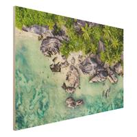 Bilderwelten Holzbild Versteckter Strand