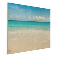 Bilderwelten Holzbild Blaue Welle