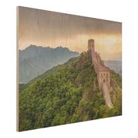 Bilderwelten Holzbild Die unendliche Mauer von China