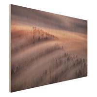Bilderwelten Holzbild Natur & Landschaft - Querformat 3:2 Nebelflut