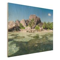Bilderwelten Holzbild La Digue
