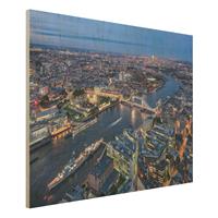 Bilderwelten Holzbild Nachts in London
