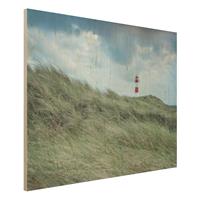 Bilderwelten Holzbild StÃ¼rmische Zeiten am Leuchtturm