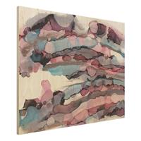 Bilderwelten Holzbild Wellenreiten in Violett mit RosÃ©gold