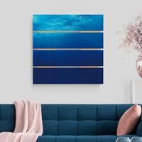 Bilderwelten Holzbild Plankenoptik Natur & Landschaft - Quadrat Arctic Sun