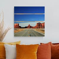 Bilderwelten Holzbild Plankenoptik Natur & Landschaft - Quadrat Colorado-Plateau