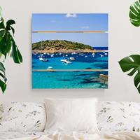 Bilderwelten Holzbild Plankenoptik Natur & Landschaft - Quadrat Dragon Island