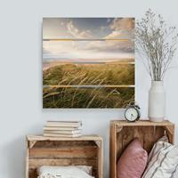 Bilderwelten Holzbild Plankenoptik Natur & Landschaft - Quadrat DÃ¼nentraum