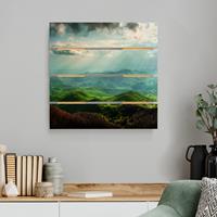 Bilderwelten Holzbild Plankenoptik Natur & Landschaft - Quadrat Heavenly Ground