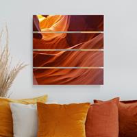 Bilderwelten Holzbild Plankenoptik Natur & Landschaft - Quadrat Inner Canyon