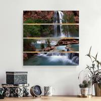 Bilderwelten Holzbild Plankenoptik Natur & Landschaft - Quadrat Nationalpark