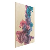 Bilderwelten Holzbild Abstrakt - Hochformat 2:3 Abstrakte flÃ¼ssige Farbe
