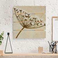 Bilderwelten Holzbild Plankenoptik Blumen - Quadrat Wildflower