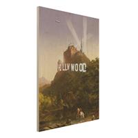 Bilderwelten Holzbild Natur & Landschaft - Hochformat 3:4 GemÃlde Hollywood