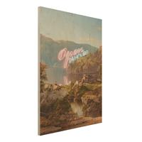 Bilderwelten Holzbild Natur & Landschaft - Hochformat 3:4 Open 24 Hours