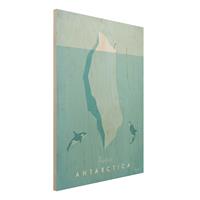 Bilderwelten Holzbild Tiere - Hochformat 3:4 Reiseposter - Antarktis