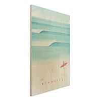Bilderwelten Holzbild Natur & Landschaft - Hochformat 2:3 Reiseposter - Biarritz