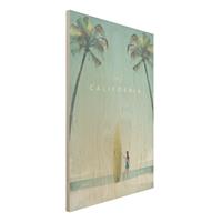 Bilderwelten Holzbild Natur & Landschaft - Hochformat 2:3 Reiseposter - California