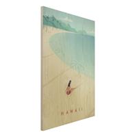 Bilderwelten Holzbild Natur & Landschaft - Hochformat 2:3 Reiseposter - Hawaii