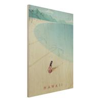 Bilderwelten Holzbild Natur & Landschaft - Hochformat 3:4 Reiseposter - Hawaii
