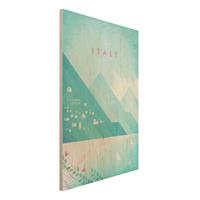 Bilderwelten Holzbild Natur & Landschaft - Hochformat 2:3 Reiseposter - Italien