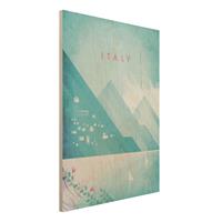 Bilderwelten Holzbild Natur & Landschaft - Hochformat 3:4 Reiseposter - Italien